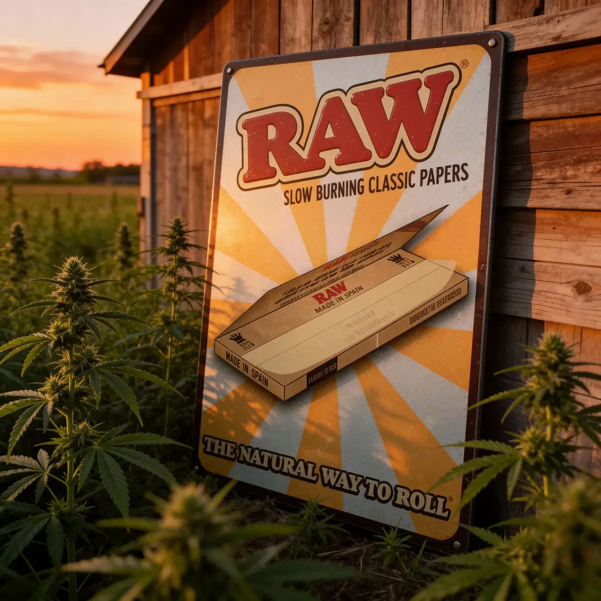 RAW Classic Metal Sign